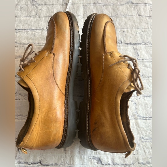 BIRKENSTOCK VTG TIMMINS CAMEL TAN LEATHER OXFORDS SIZE 42 GERMANY FOOTBED - Picture 10 of 12